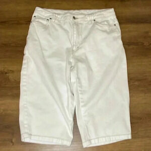 Roaman’s Women’s 12W White Bermuda Shorts